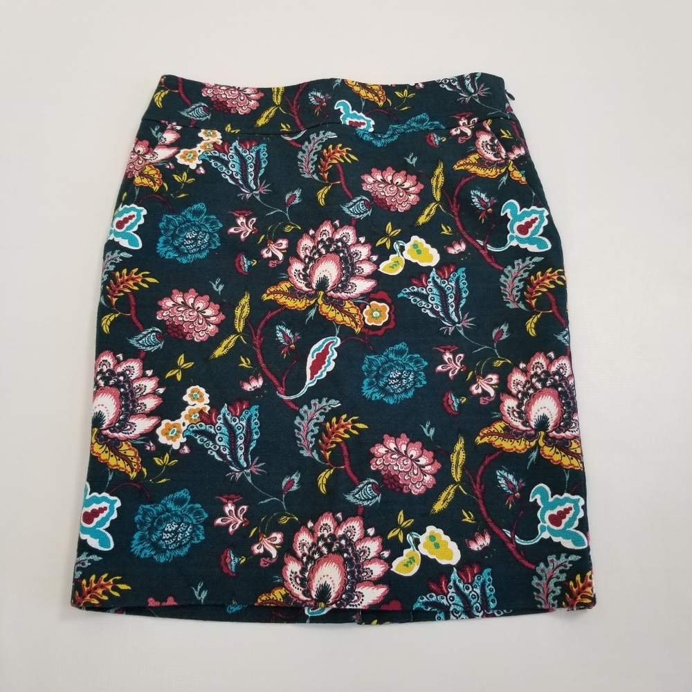 Ann Taylor Loft Floral Print Skirt Size 8